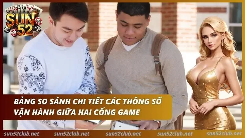 So Sánh Sun52 Và Sunwin: Game, Nạp Rút Và Khuyến Mãi 3 Bảng so sánh chi tiết nhất về cách thông số vận hành của hai cổng game